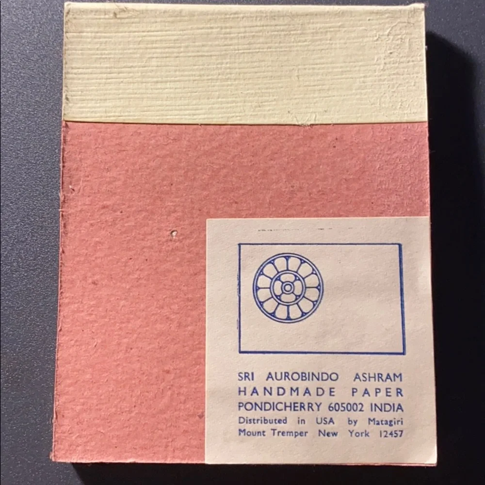 ~Sri Aurobindo Ashram~ ONE Handmade Paper Booklet